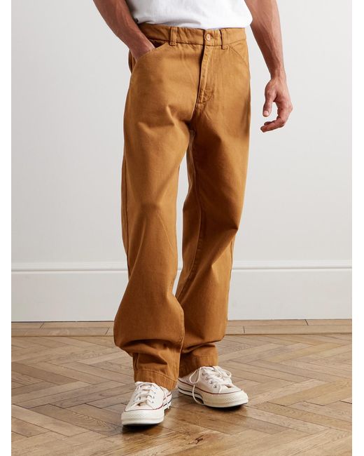 NN07 Natural Mylo 1874 Tapered Organic Cotton-twill Trousers for men