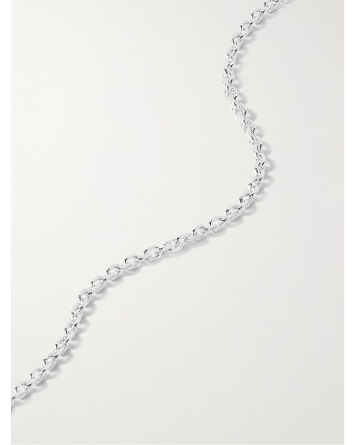 Neighborhood White Silver-tone Chain Necklace for men