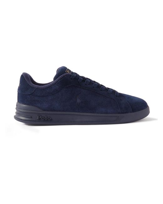 Ralph Lauren Heritage Court Ii Logo debossed Suede Sneakers in Blue Lyst Ralph Lauren Heritage Court Ii Logo debossed Suede Sneakers in Blue Lyst