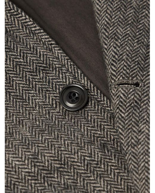 Hartford Gray Joey Herringbone Wool-Blend Blazer for men