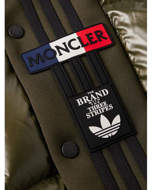 Moncler Genius Green Adidas Originals Bozon Tech Jersey-trimmed Quilted Glossed-shell Down Gilet for men