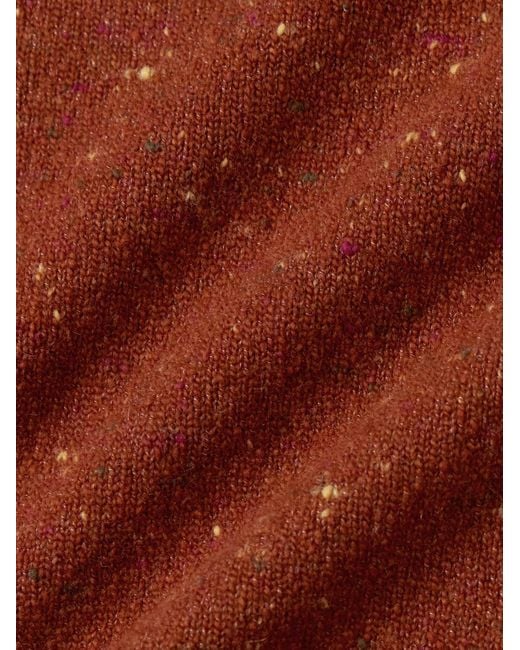 Inis Meáin Red Merino Wool And Cashmere-blend Sweater for men