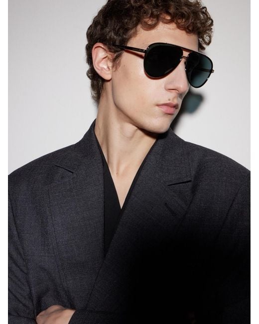 Tom Ford Blue Rupert-02 Aviator-frame Metal Sunglasses for men