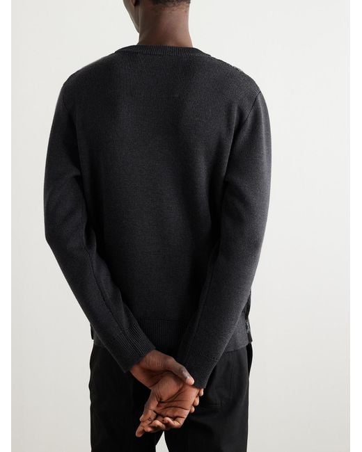 Givenchy Black Argyle Wool-Blend Sweater for men