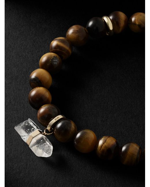 JIA JIA Black 14-karat Gold Multi-stone Bracelet for men