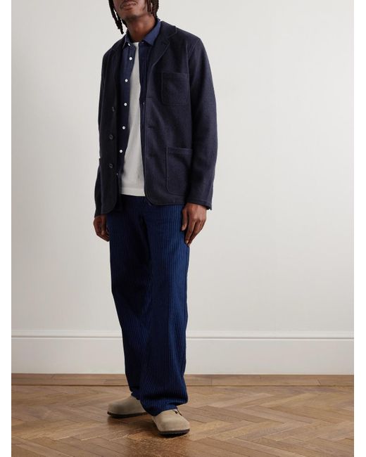 Hartford Blue Wool Blazer for men