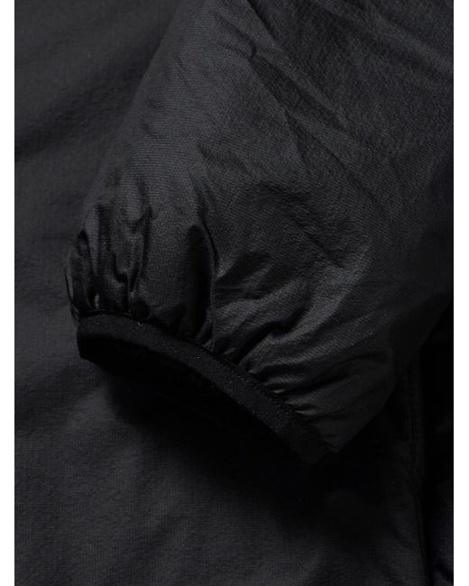Laminar Black Padded Micro-Ripstop Hooded Jacket for men
