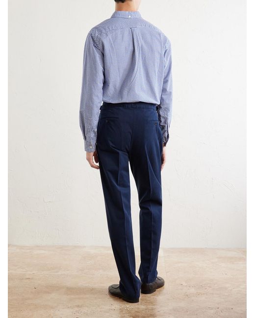 Polo Ralph Lauren Blue Straight-Leg Stretch Cotton-Blend Trousers for men