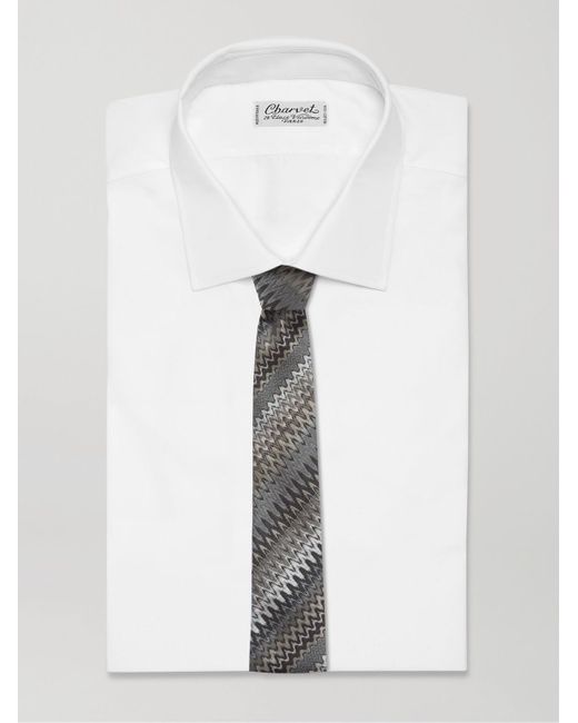 Missoni Krawatte aus Seiden-Jacquard in Gray für Herren