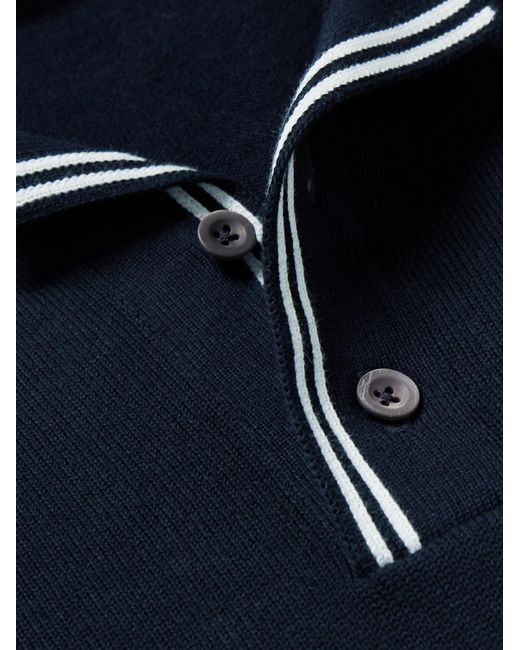 Mr P. Blue Tennis Organic Cotton Polo Shirt for men