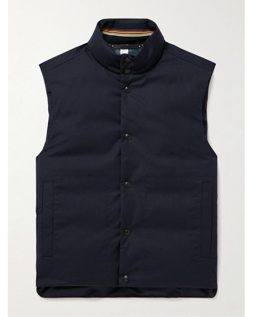 Paul Smith Blue Tech-shell Down Gilet for men