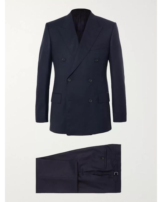 Kingsman Blue Navy Harry Slim-fit Super 120s Wool And Cashmere-blend Suit for men