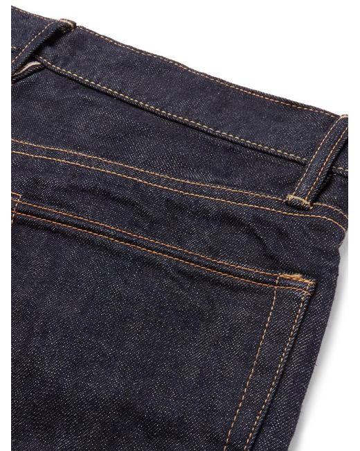 Mr P. Blue Slim-Fit Selvedge Denim Jeans for men