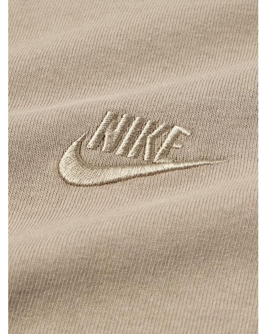 T-shirt in jersey di cotone con logo ricamato Sportswear Premium Essentials di Nike in Natural da Uomo