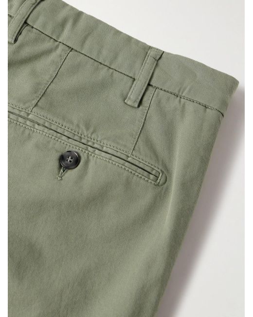 Canali Green Slim-fit Cotton-blend Twill Chinos for men
