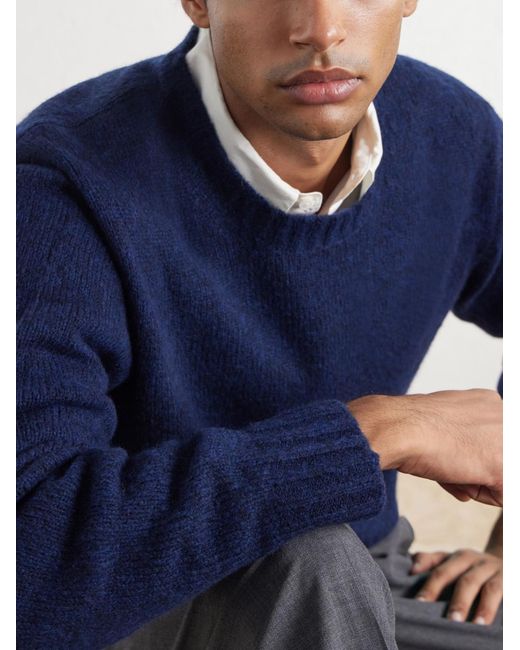 NN07 Blue Lee 6598 Merino Wool-Blend Sweater for men