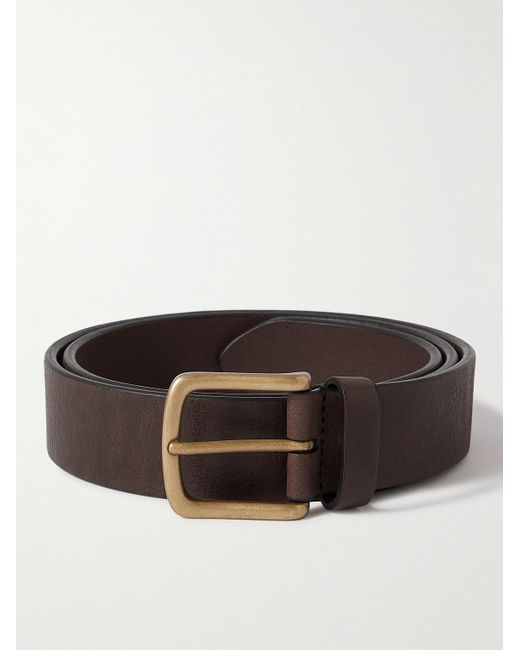 Andersons Brown 3.5cm Leather Belt for men