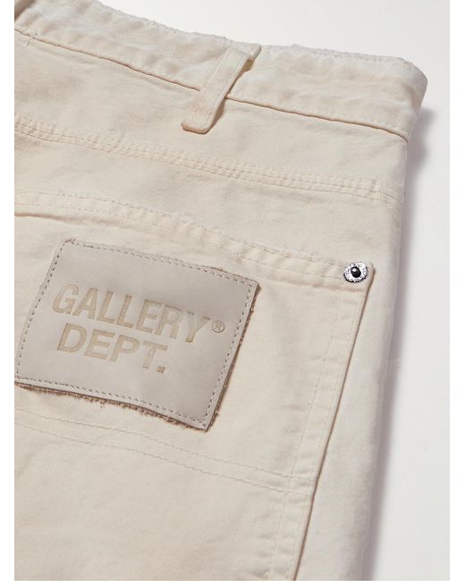 GALLERY DEPT. Natural Flea Carpenter Straight-Leg Distressed Paint-Splattered Denim Shorts for men