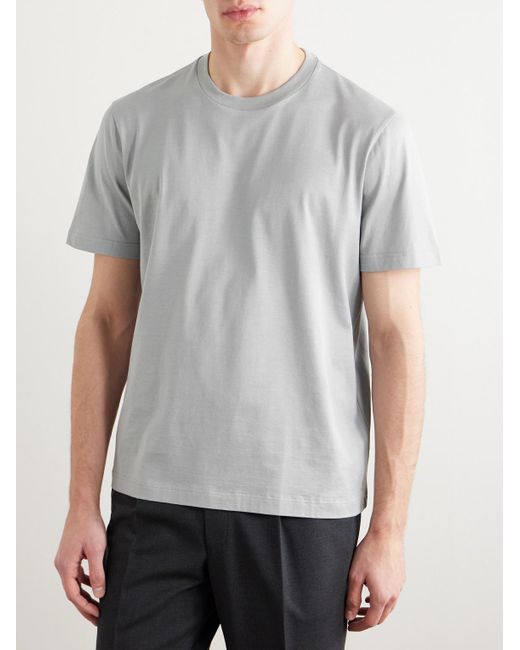 Brioni Gray Cotton-jersey T-shirt for men