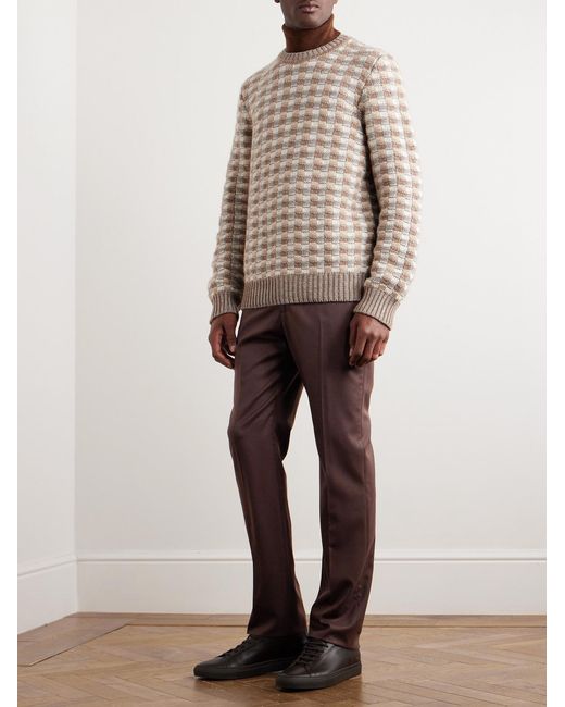 Gabriela Hearst Brown Sebastian Straight-Leg Wool Trousers for men