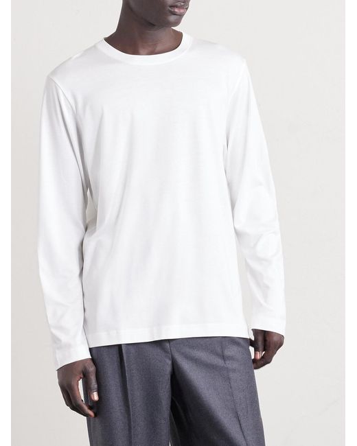 CDLP White Lyocell And Pima Cotton-Blend Jersey T-Shirt for men