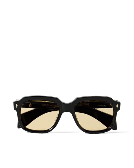Jacques Marie Mage Black Union D-frame Acetate And Gold-tone Sunglasses for men