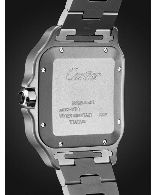 Cartier Black Santos De Large Automatic Titanium Watch, Ref. Wssa0089 for men