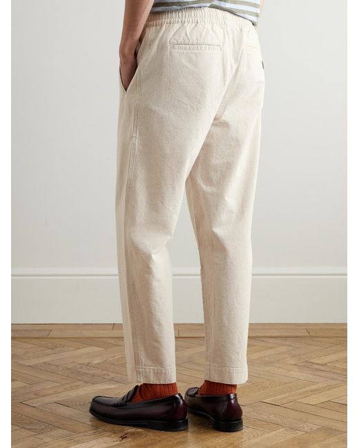 Folk Natural Drawcord Assembly Straight-Leg Linen And Cotton-Blend Trousers for men