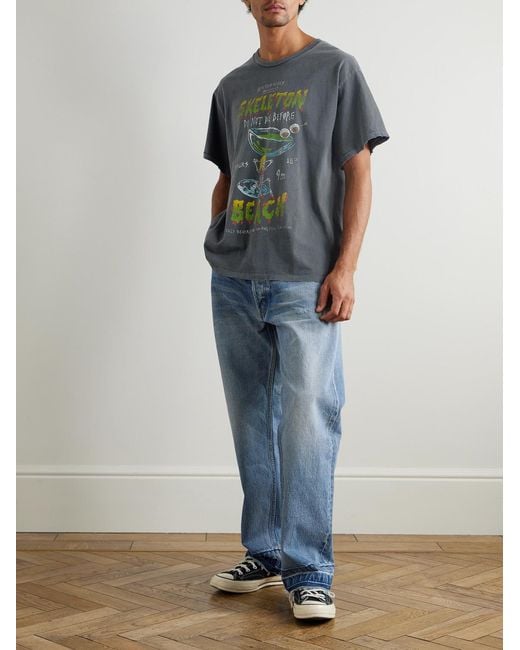 GALLERY DEPT. Gray Don'T Die Printed Distressed Cotton-Jersey T-Shirt for men