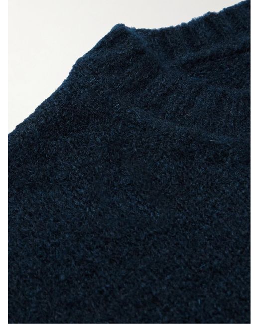 Folk Blue Chain Knitted Sweater for men