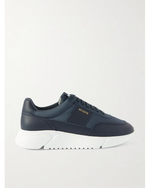 Axel Arigato Blue Genesis Vintage Runner Full-grain Leather And Seaqual® Yarn Mesh Sneakers for men
