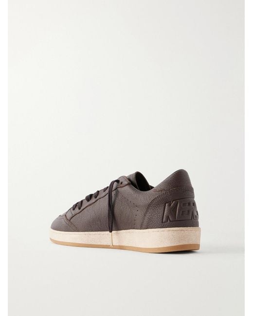 Golden Goose Deluxe Brand Brown Ball Star Distressed Leather Sneakers for men