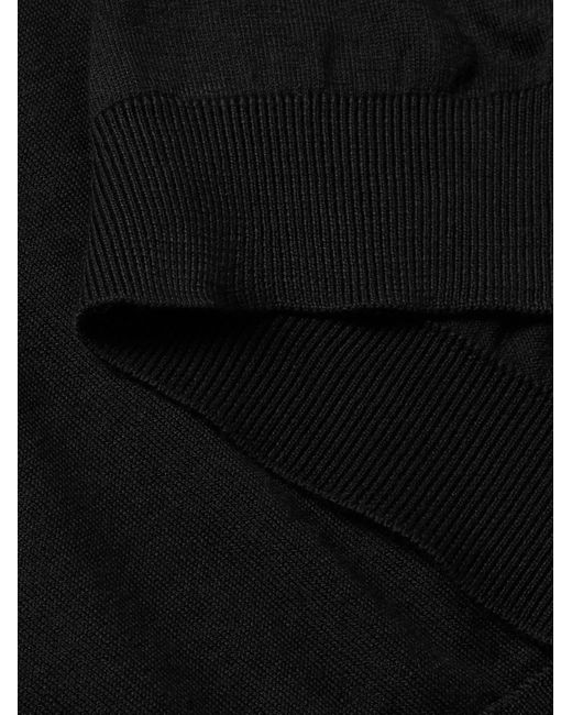 John Smedley Black Belden Slim-Fit Knitted Sea Island Cotton T-Shirt for men