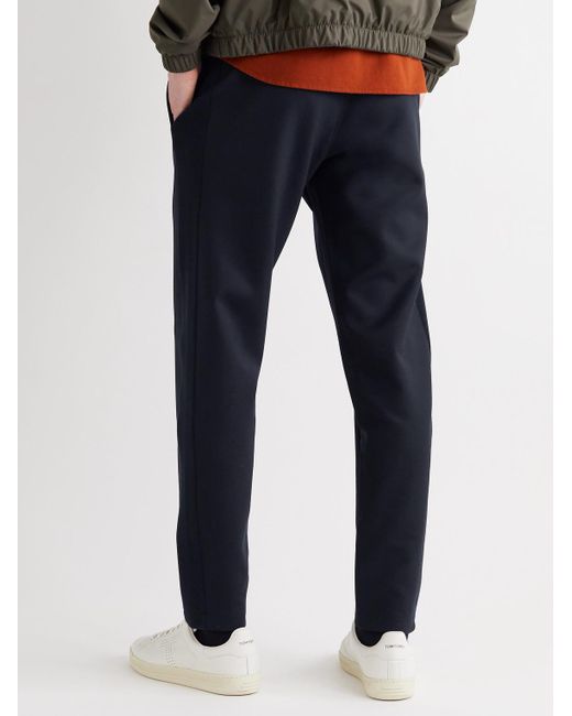 Loro Piana Blue Holburn Tapered Stretch Wish Virgin Wool Sweatpants for men