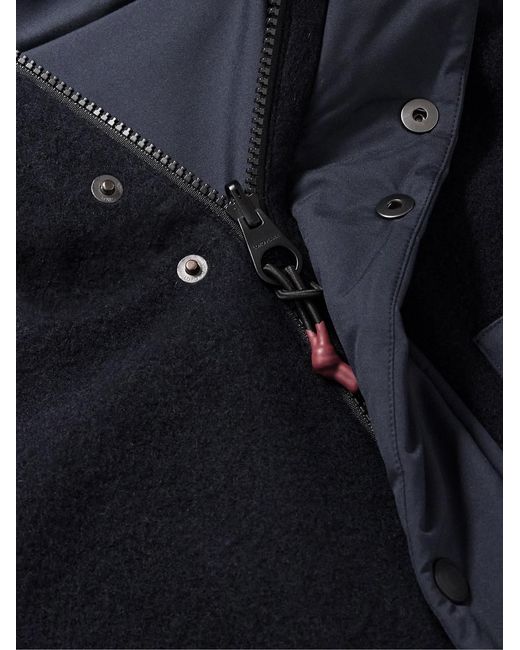 Loro Piana Blue Apo Panelled Storm System® Cashmere-jersey Hooded Ski Jacket for men