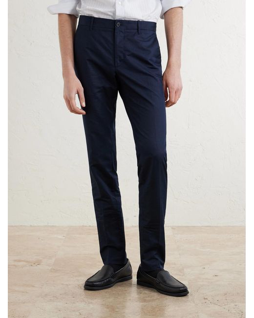 Slowear Blue Tapered Woven Suit Trousers for men