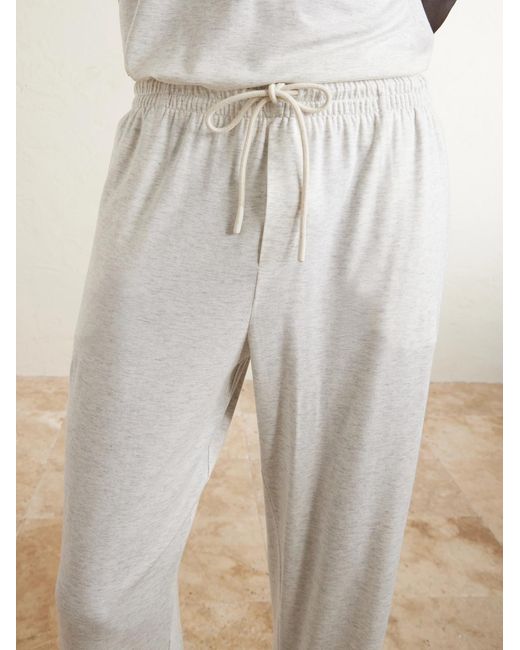 Zimmerli of Switzerland White Tapered-Leg Stretch-Tencel Lyocell Pyjama Trousers for men