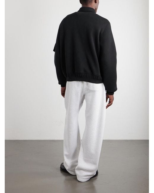 Sacai Blue Cotton-blend Half-zip Sweater for men