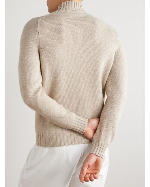 Fedeli Natural Onda Wool And Cashmere-Blend Rollneck Sweater for men