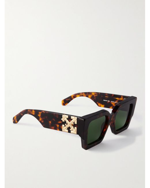 Off-White c/o Virgil Abloh Black Catalina Square-frame Tortoiseshell Acetate Sunglasses for men