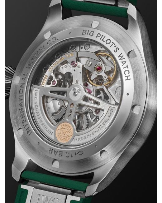 Iwc Green Big Pilot's Automatic 43Mm Stainless Steel And Rubber Watch, Ref. No. Iw329306 for men