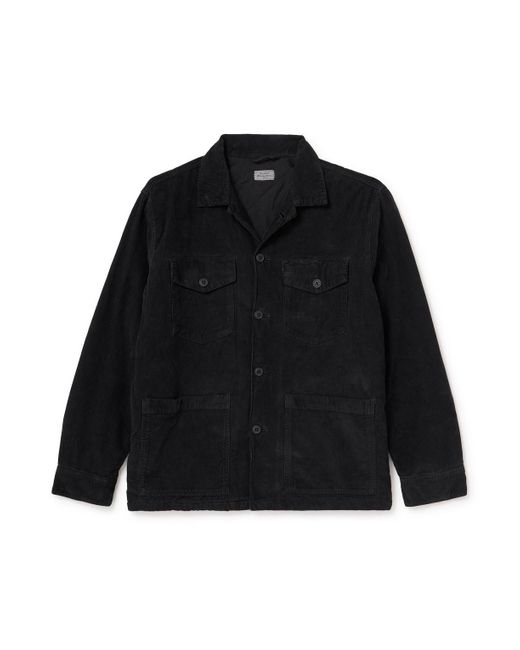 Hartford Black Jeff Cotton-Corduroy Overshirt for men