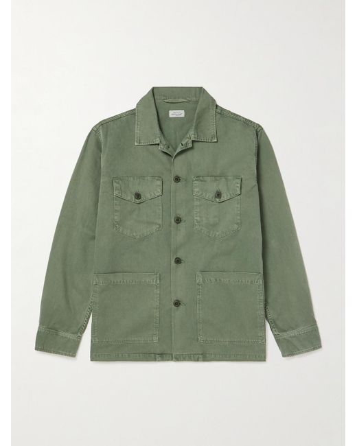 Hartford Green Jeffrey Herringbone Cotton-Gabardine Jacket for men