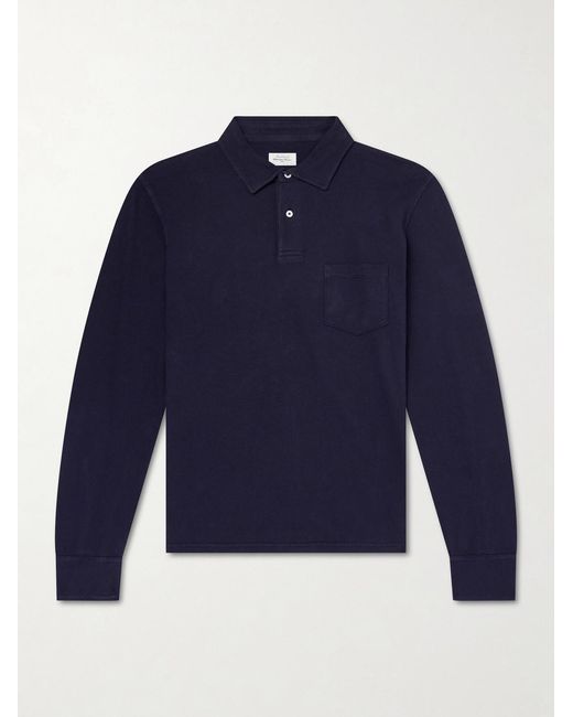 Hartford Blue Cotton-Piqué Polo Shirt for men