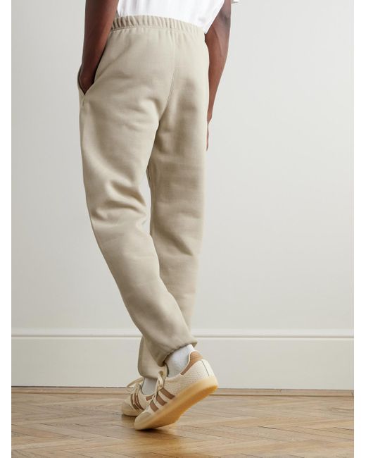 Fear Of God Schmal zulaufende Jogginghose aus Jersey aus einer Baumwollmischung mit Logoapplikation in Natural für Herren