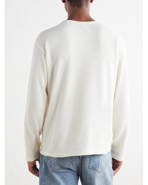 Hartford Natural Waffle-Knit Cotton T-Shirt for men