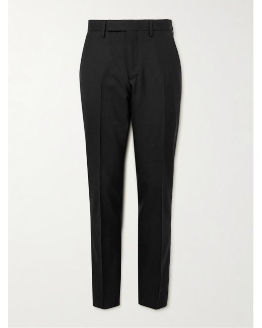 Mr P. Black Philip Slim-Fit Straight-Leg Wool Suit Trousers for men