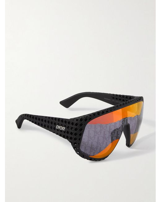 Dior Orange Dior3d M1u Round-frame Textured-acetate Sunglasses for men