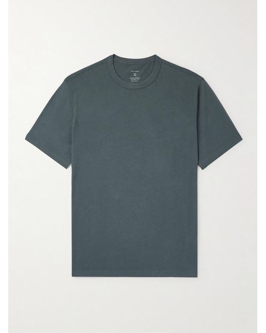 Officine Generale Blue Organic Cotton-jersey T-shirt for men