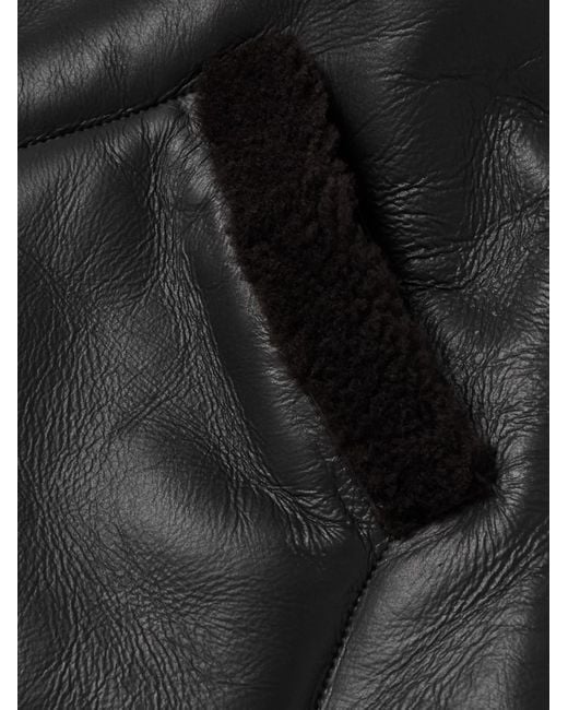 Mr P. Black Shearling Jacket for men